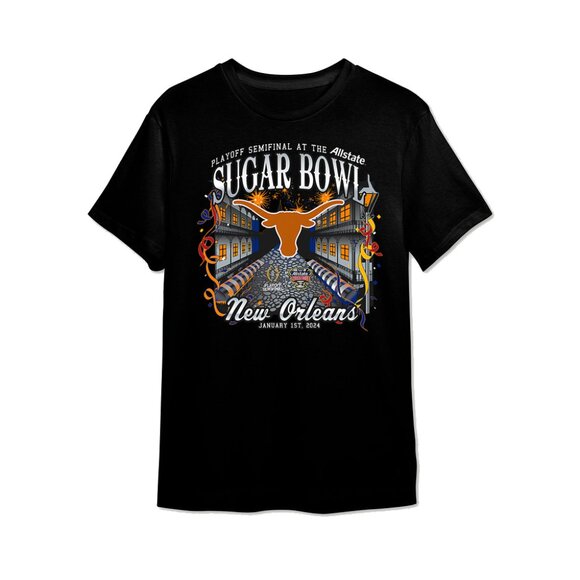Texas Longhorns 2024 CFP Semi Sugar Bowl NOLA Game Day Football Fan T-Shirt 159 - Picture 1 of 5